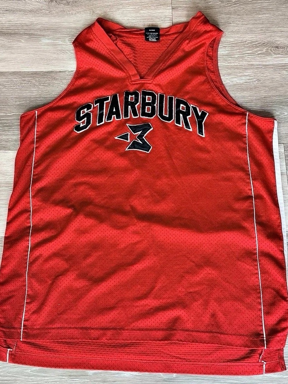 Starbury Ben Wallace #3 Basketball Jersey Boys XL Red & Black Jersey